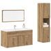 Ensemble de meubles salle de bain 3 pcs bois d'ingénierie - Photo n°1