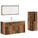 Ensemble de meubles salle de bain 3 pcs bois d'ingénierie - Photo n°2