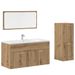 Ensemble de meubles salle de bain 3 pcs bois d'ingénierie - Photo n°2