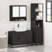 Ensemble de meubles salle de bain 3 pcs noir bois d'ingénierie - Photo n°3