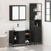 Ensemble de meubles salle de bain 3 pcs noir bois d'ingénierie - Photo n°3