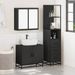 Ensemble de meubles salle de bain 3 pcs noir bois d'ingénierie - Photo n°3