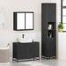 Ensemble de meubles salle de bain 3 pcs noir bois d'ingénierie - Photo n°4