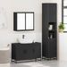 Ensemble de meubles salle de bain 3 pcs noir bois d'ingénierie - Photo n°4