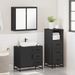 Ensemble de meubles salle de bain 3 pcs noir bois d'ingénierie - Photo n°4