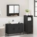 Ensemble de meubles salle de bain 3 pcs noir bois d'ingénierie - Photo n°4