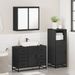 Ensemble de meubles salle de bain 3 pcs noir bois d'ingénierie - Photo n°4