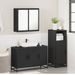 Ensemble de meubles salle de bain 3 pcs noir bois d'ingénierie - Photo n°4