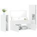 Ensemble de meubles salle de bain 4 pcs blanc bois d'ingénierie - Photo n°4