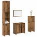 Ensemble de meubles salle de bain 4 pcs bois d'ingénierie - Photo n°1