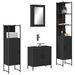 Ensemble de meubles salle de bain 4 pcs noir bois d'ingénierie - Photo n°1