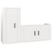 Ensemble de meubles TV 2 pcs blanc brillant bois d'ingénierie - Photo n°1