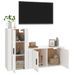 Ensemble de meubles TV 2 pcs blanc brillant bois d'ingénierie - Photo n°3