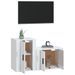 Ensemble de meubles TV 2 pcs blanc brillant bois d'ingénierie - Photo n°3