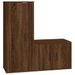 Ensemble de meubles TV 2 pcs Chêne marron Bois d'ingénierie - Photo n°1