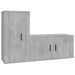 Ensemble de meubles TV 2 pcs gris béton bois d'ingénierie - Photo n°2