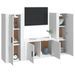 Ensemble de meubles TV 3 pcs Blanc Bois d'ingénierie - Photo n°3