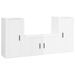 Ensemble de meubles TV 3 pcs Blanc brillant Bois d'ingénierie - Photo n°1