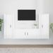 Ensemble de meubles TV 3 pcs Blanc brillant Bois d'ingénierie - Photo n°2