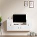 Ensemble de meubles TV 3 pcs Blanc brillant Bois d'ingénierie - Photo n°2