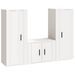 Ensemble de meubles TV 3 pcs Blanc brillant Bois d'ingénierie - Photo n°1