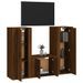 Ensemble de meubles TV 3 pcs Chêne marron Bois d'ingénierie - Photo n°3