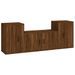 Ensemble de meubles TV 3 pcs Chêne marron Bois d'ingénierie - Photo n°1