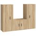 Ensemble de meubles TV 3 pcs Chêne sonoma Bois d'ingénierie - Photo n°1