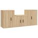 Ensemble de meubles TV 3 pcs Chêne sonoma Bois d'ingénierie - Photo n°1