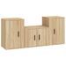 Ensemble de meubles TV 3 pcs Chêne sonoma Bois d'ingénierie - Photo n°1