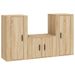 Ensemble de meubles TV 3 pcs Chêne sonoma Bois d'ingénierie - Photo n°1