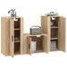 Ensemble de meubles TV 3 pcs Chêne sonoma Bois d'ingénierie - Photo n°3