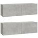 Ensemble de meubles TV 3 pcs Gris béton Bois d'ingénierie - Photo n°5