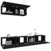 Ensemble de meubles TV 3 pcs Noir Bois d'ingénierie - Photo n°4