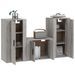 Ensemble de meubles TV 3 pcs Sonoma gris Bois d'ingénierie - Photo n°3