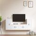 Ensemble de meubles TV 4 pcs Blanc Bois d'ingénierie - Photo n°2