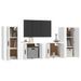 Ensemble de meubles TV 4 pcs Blanc Bois d'ingénierie - Photo n°3