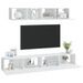 Ensemble de meubles TV 4 pcs Blanc Bois d'ingénierie - Photo n°7