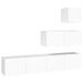 Ensemble de meubles TV 4 pcs Blanc Bois d'ingénierie - Photo n°2