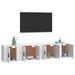 Ensemble de meubles TV 4 pcs Blanc brillant Bois d'ingénierie - Photo n°3