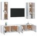 Ensemble de meubles TV 4 pcs Blanc brillant Bois d'ingénierie - Photo n°3