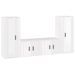 Ensemble de meubles TV 4 pcs Blanc brillant Bois d'ingénierie - Photo n°1