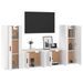 Ensemble de meubles TV 4 pcs Blanc brillant Bois d'ingénierie - Photo n°3