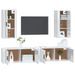 Ensemble de meubles TV 4 pcs Blanc brillant Bois d'ingénierie - Photo n°3