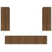 Ensemble de meubles TV 4 pcs Chêne marron Bois d'ingénierie - Photo n°2