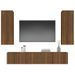 Ensemble de meubles TV 4 pcs Chêne marron Bois d'ingénierie - Photo n°4