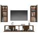 Ensemble de meubles TV 4 pcs Chêne marron Bois d'ingénierie - Photo n°5