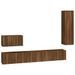 Ensemble de meubles TV 4 pcs Chêne marron Bois d'ingénierie - Photo n°2