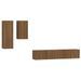 Ensemble de meubles TV 4 pcs Chêne marron Bois d'ingénierie - Photo n°2