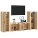 Ensemble de meubles TV 4 pcs Chêne sonoma Bois d'ingénierie - Photo n°3